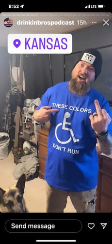 Customer photo review of These Colors Don't Run Men's Tee
