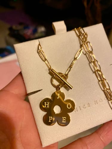 Customer photo review of BTS Jhope Floral Necklace