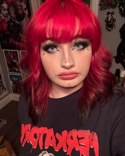 Customer photo review of Vegas Girl Contact Lenses(12 months of use)