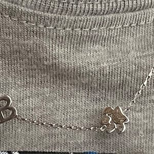 Customer photo review of Sideways Paw Letter Necklace