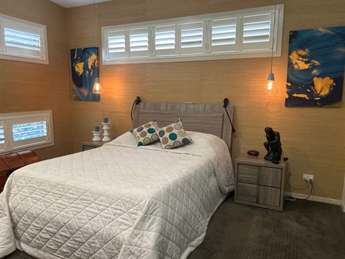 Customer photo review of Dripping in Blue and Gold, Abstract Art Duo