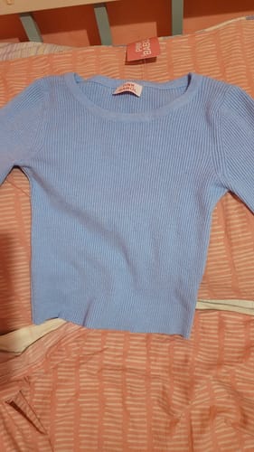 Customer photo review of Maglia a costine calda viscosa manica lunga