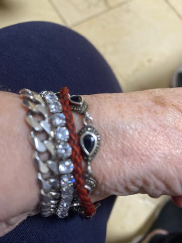 Customer photo review of צמיד טניס משובץ באבני זירקון | כסף