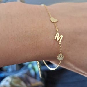 Customer photo review of Paw Letter Bracelet