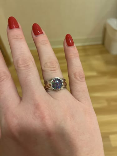 Customer photo review of Two Tone Spin Ring