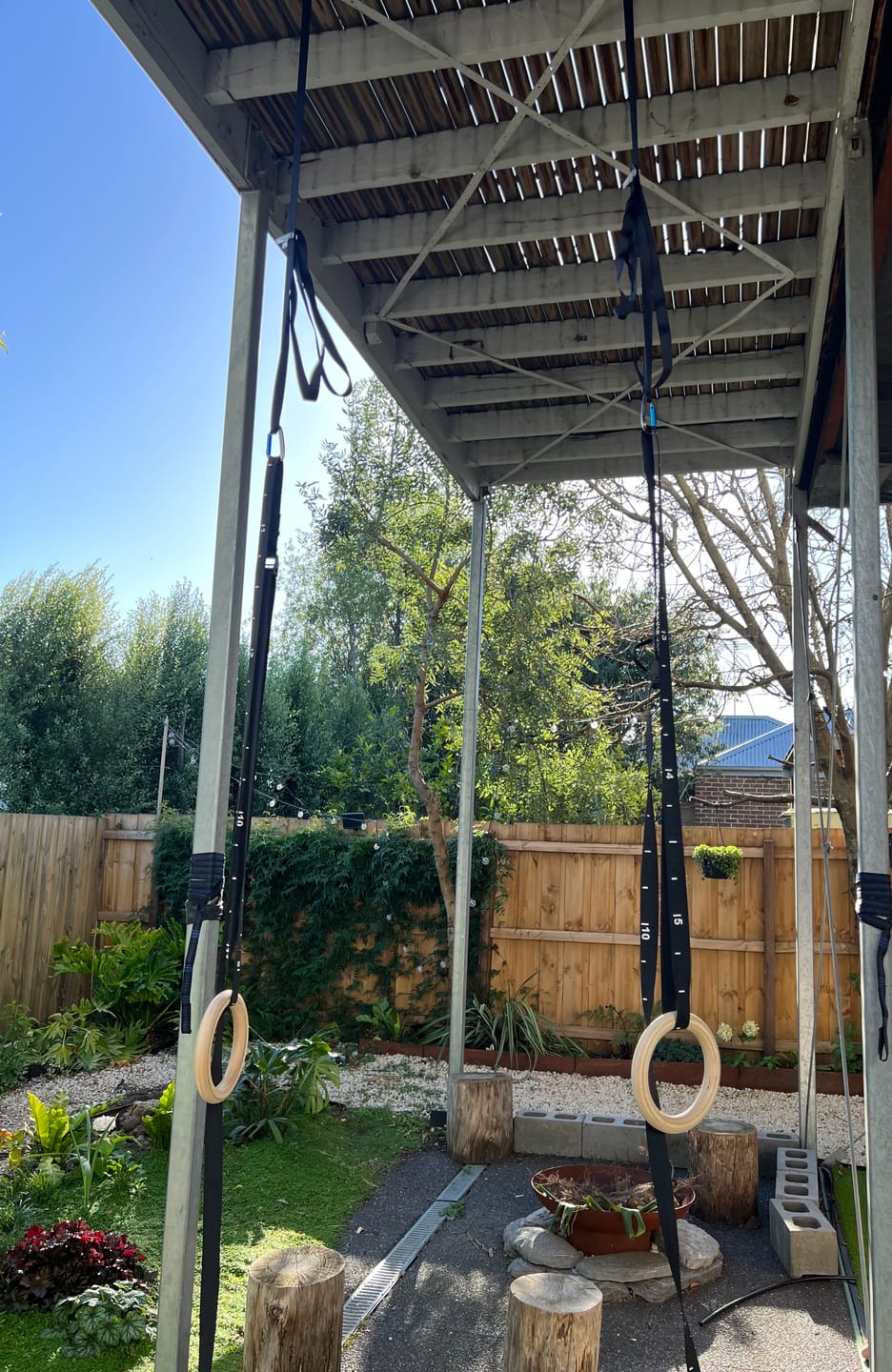 Customer photo review of Wooden Gymnastic Rings Set (Black Numbered)