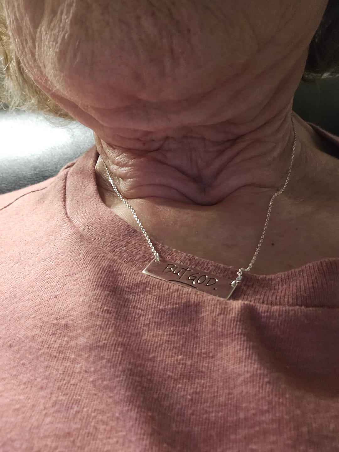 Customer photo review of but God necklace