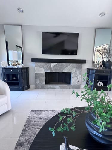 Customer photo review of Rustic Mantels