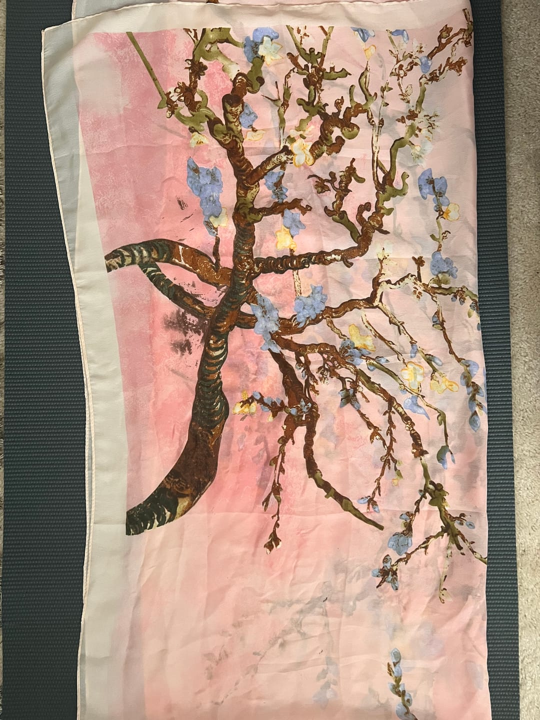 Customer photo review of Almond blossom silk Scarf