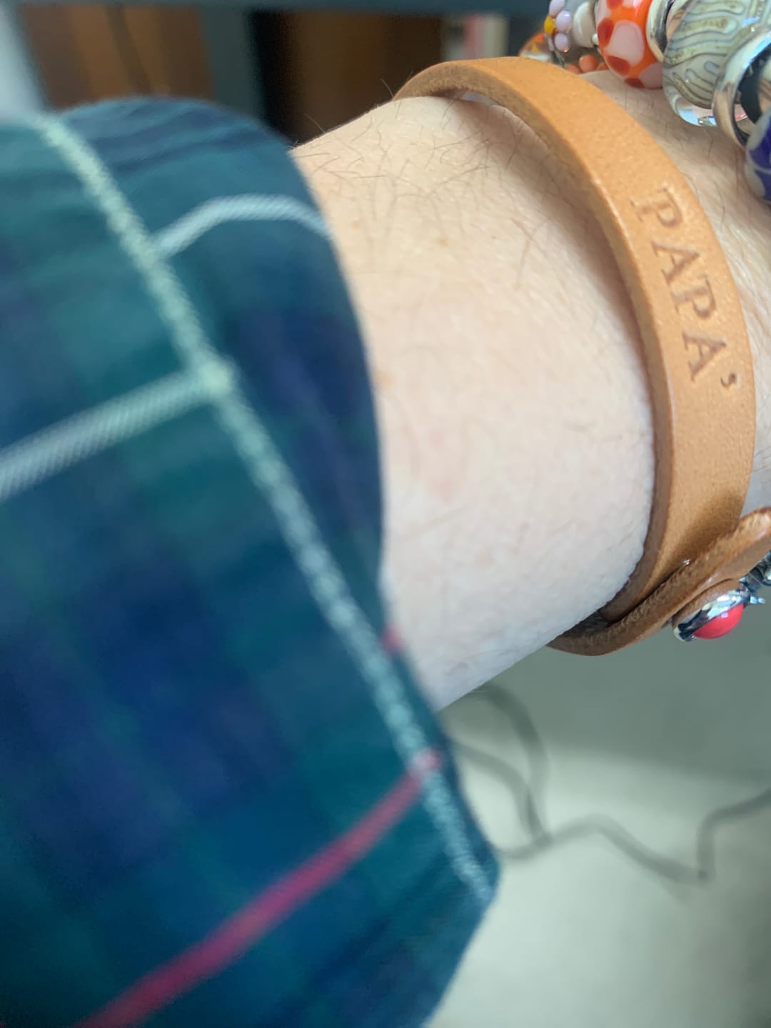 Customer photo review of Bracciale pelle io Corallo Tulsi