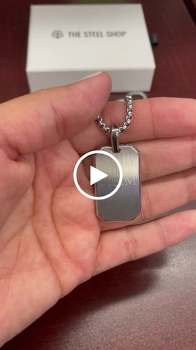 Customer video review of Matte Modern Dog Tag