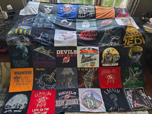 T-shirt quilt featuring new jersey devils by Christina from NJ