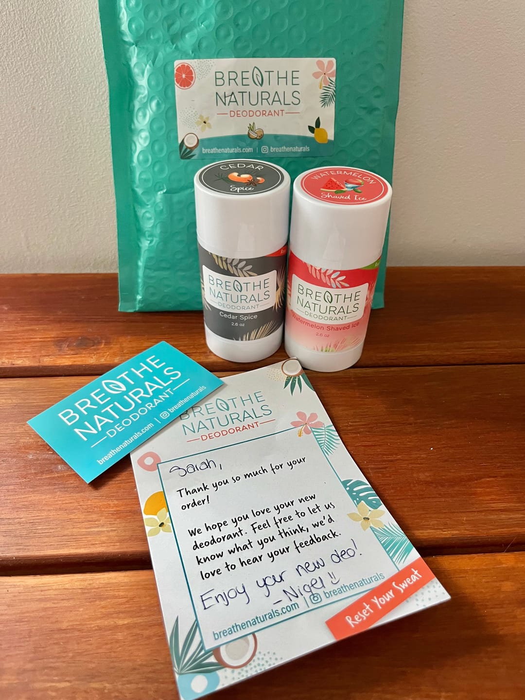 Customer photo review of Watermelon Shaved Ice Deodorant