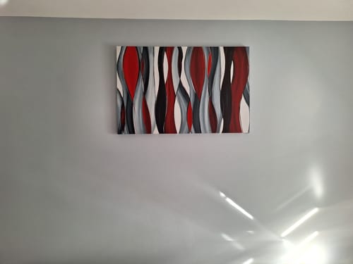 Customer photo review of 'Modern Red & Gray' Framed Canvas