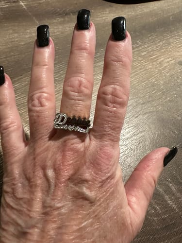 Customer photo review of Script Name Ring