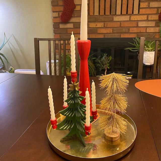 Customer photo review of Small Spiral Tapers - White Beeswax