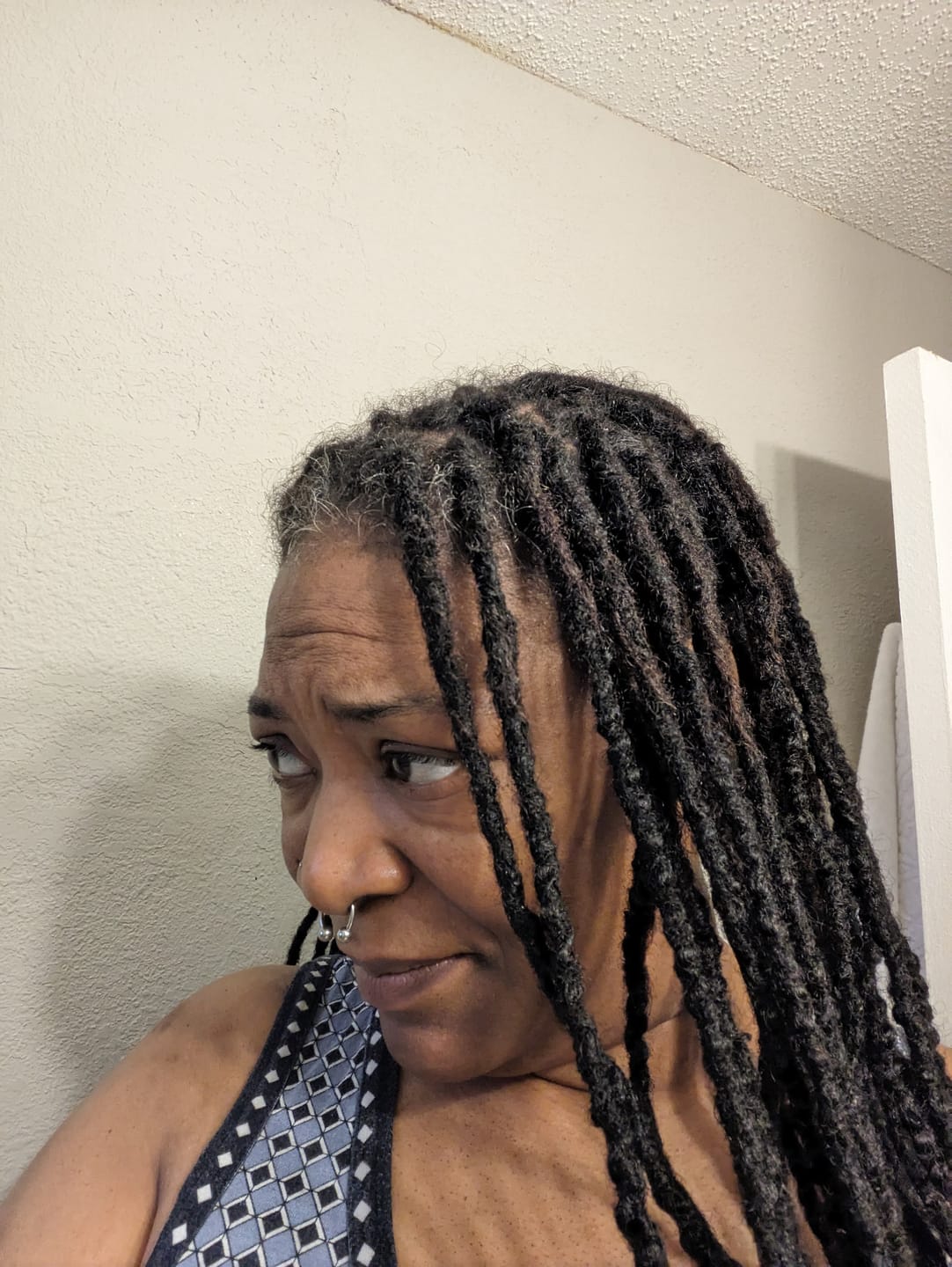 Customer photo review of Textured Dreadlock Extensions Human Hair - Natural Black #1B
