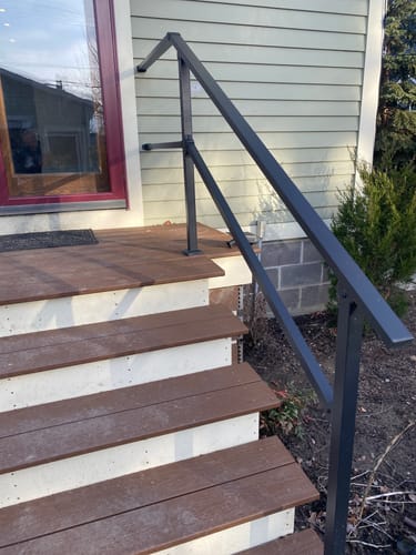 Customer photo review of Stairs Handrail Wall Extension