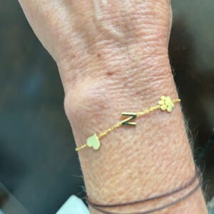 Customer photo review of Paw Letter Bracelet