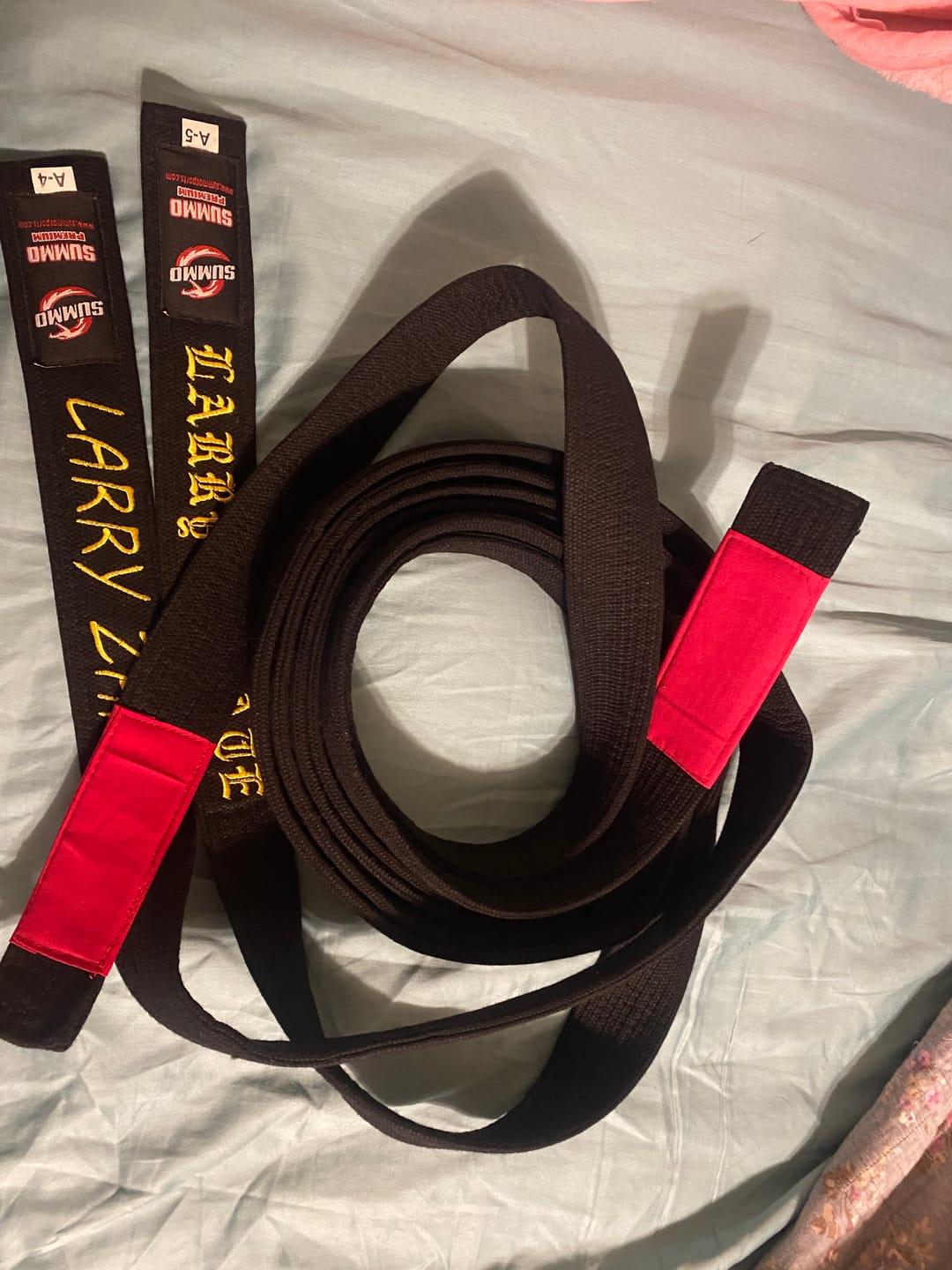 Customer photo review of Premium Custom Name Brazilian Jiu Jitsu BJJ Belt