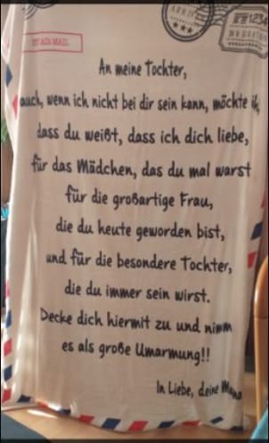 Customer photo review of Mutter - Für Meine Tochter / Für Meinen Sohn - Premium Decke™