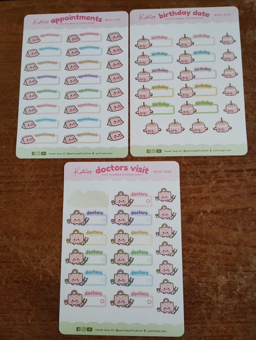 Customer photo review of Doctors Visit Planner Sticker Sheet - MISC 008