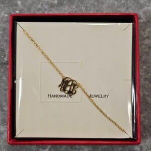Customer photo review of Monogram Letters Necklace
