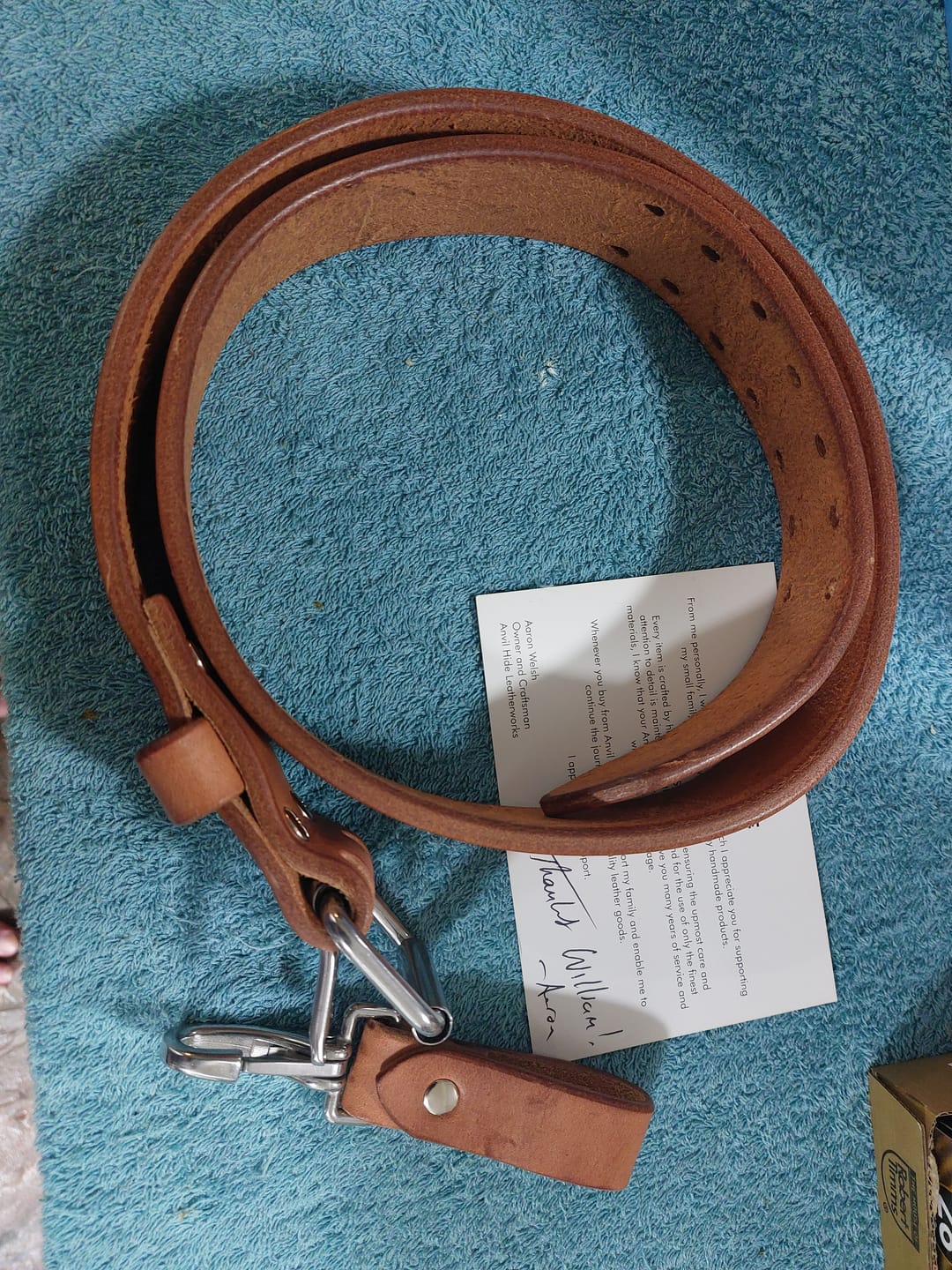 Customer photo review of The Unbreakable Belt - The Original - Old World Tan (Hermann Oak tannery)
