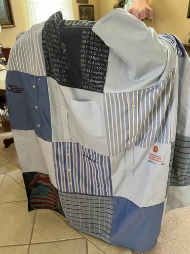 T-shirt quilt by Sandra from CO