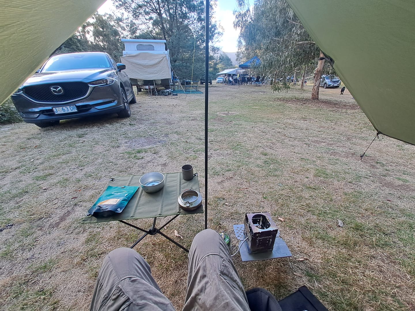 Customer photo review of 3m x 3m Lightweight Tarp
