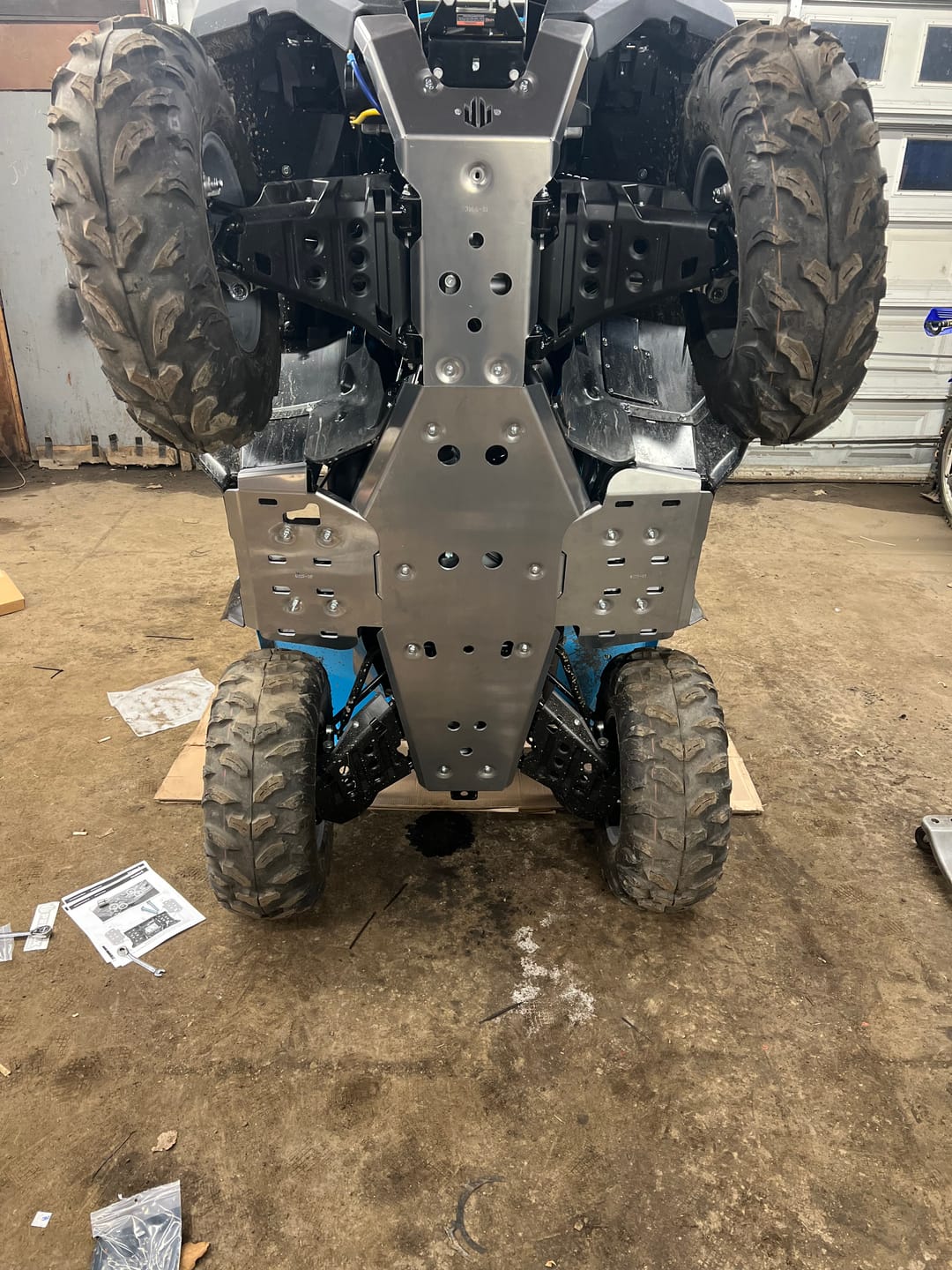 Customer photo review of Complete Aluminum Skid Plates for Yamaha Grizzly 550/700