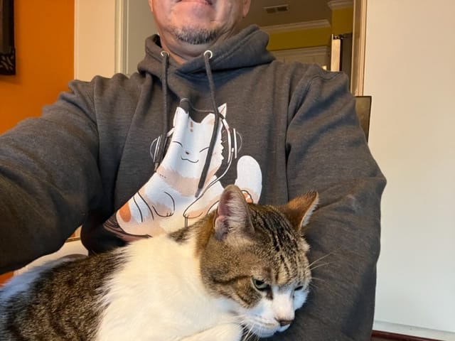 Customer photo review of Meow-sic Lover's Hoodie