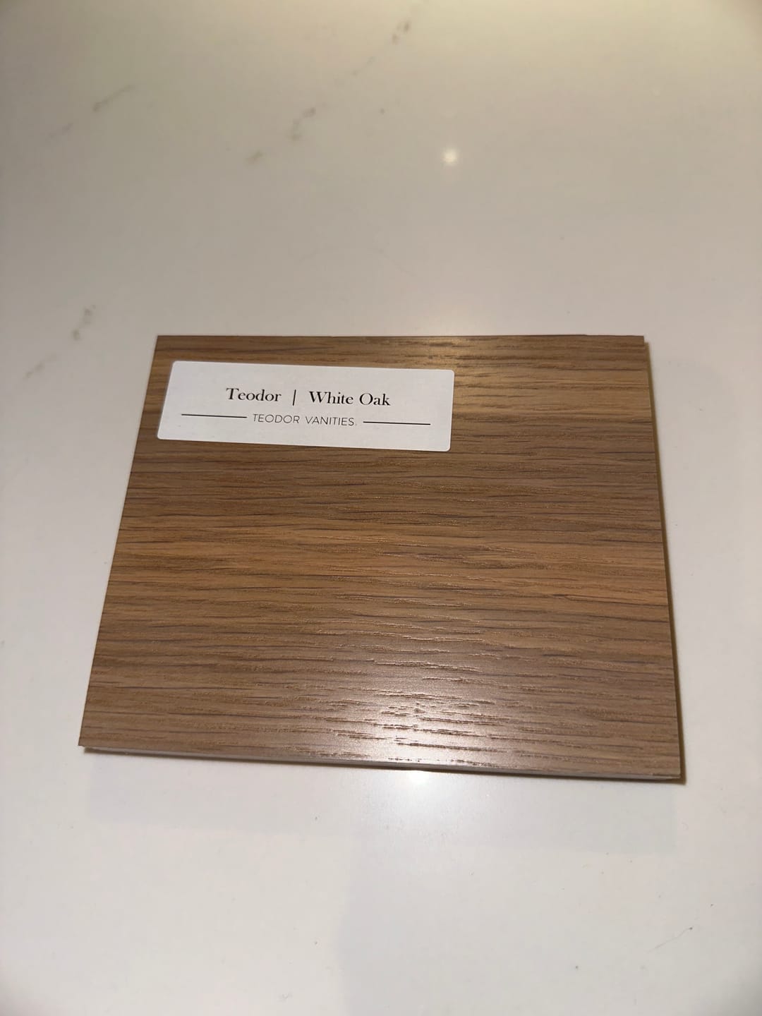 Customer photo review of White Oak Swatch