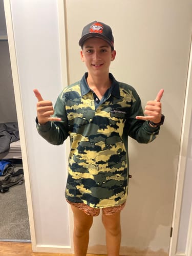 Customer photo review of Boars & Barra Shirt Long Sleeved - Camo