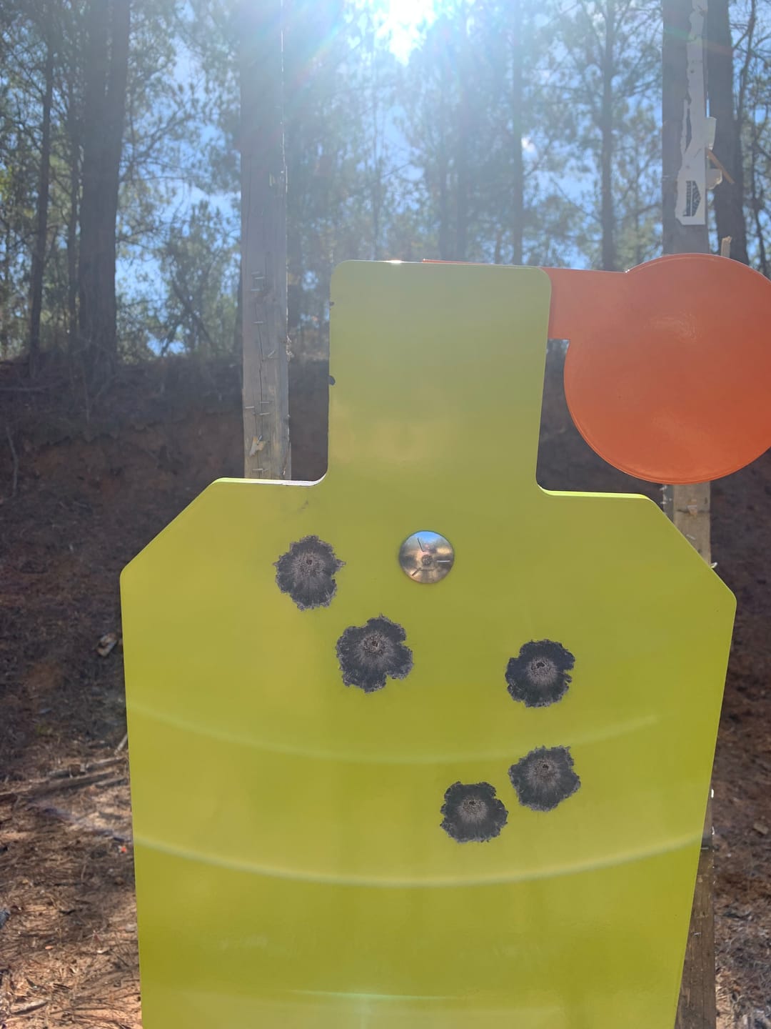 Customer photo review of Double T-Shaped Base Stand + Mounting Kit + 12" X 20" Hostage Target