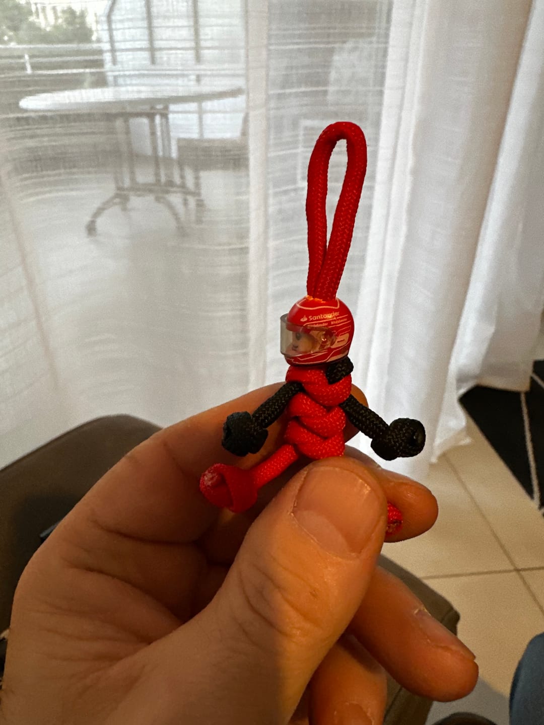 Customer photo review of Limited Edition Charles Lerclerc Racing Paracord Buddy Keychain