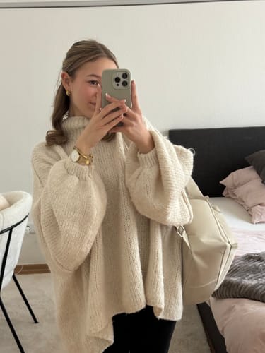 Customer photo review of B-Ware 417. Meli Strick Pullover - Beige