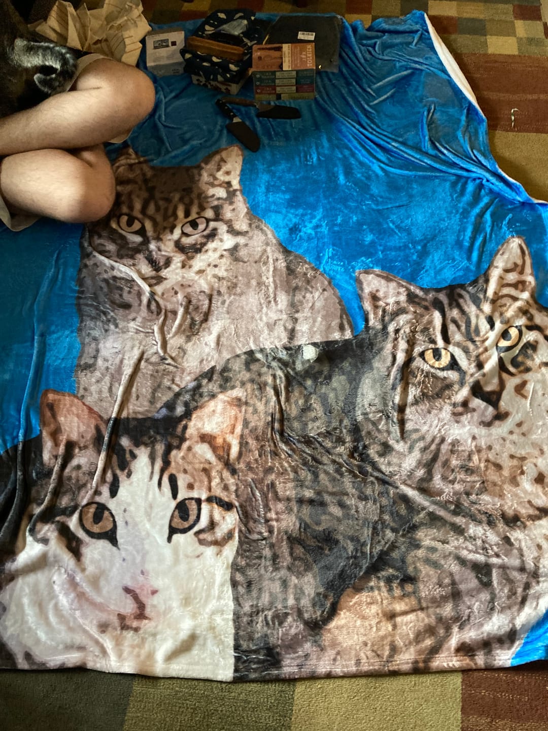 Customer photo review of Custom Pet Art Fleece Blanket