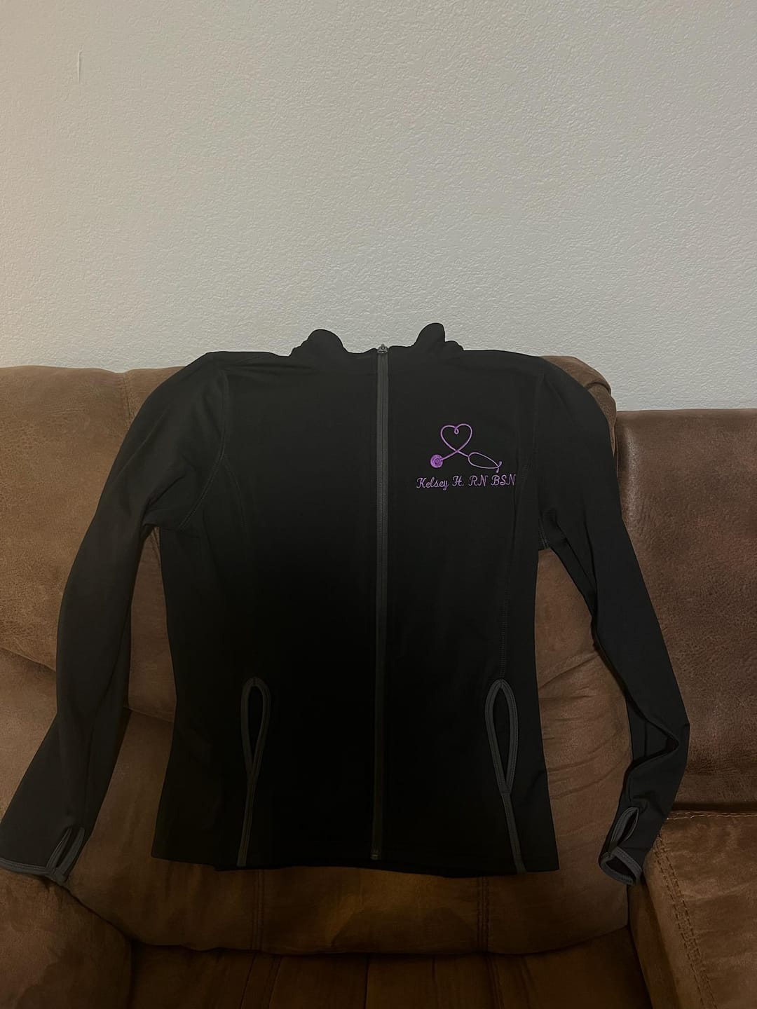 Customer photo review of LST853 Ladies Sport-Wick® Stretch Contrast Full-Zip Jacket