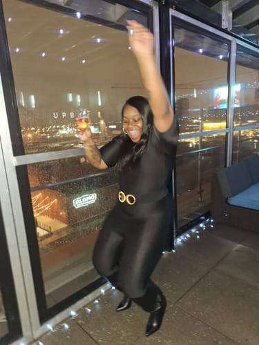 Customer photo review of Midnight Dreams Jumpsuit