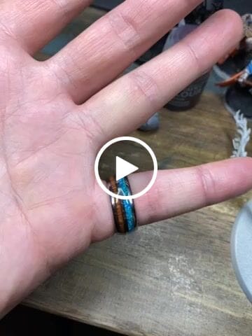 Customer video review of The Embark - Silver Opal Tungsten Koa Wood Ring