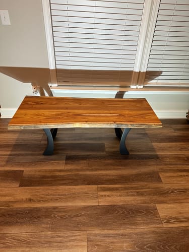 Customer photo review of Bench Legs 105 Cleo 16H Metal Handmade Furniture