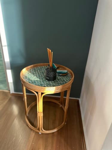 Customer photo review of Serene Rattan Table