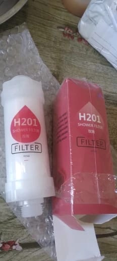 Customer photo review of Shower filter with vitamins