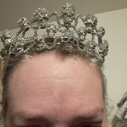 Customer photo review of Just Love Skulls Tiara