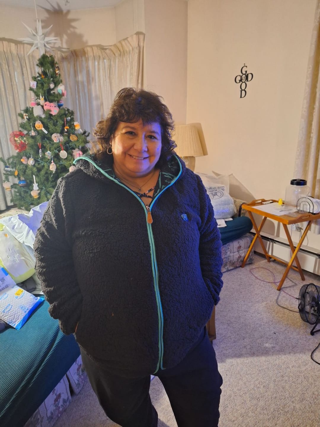 Customer photo review of Reversible Sherpa Full Zip Hoodie