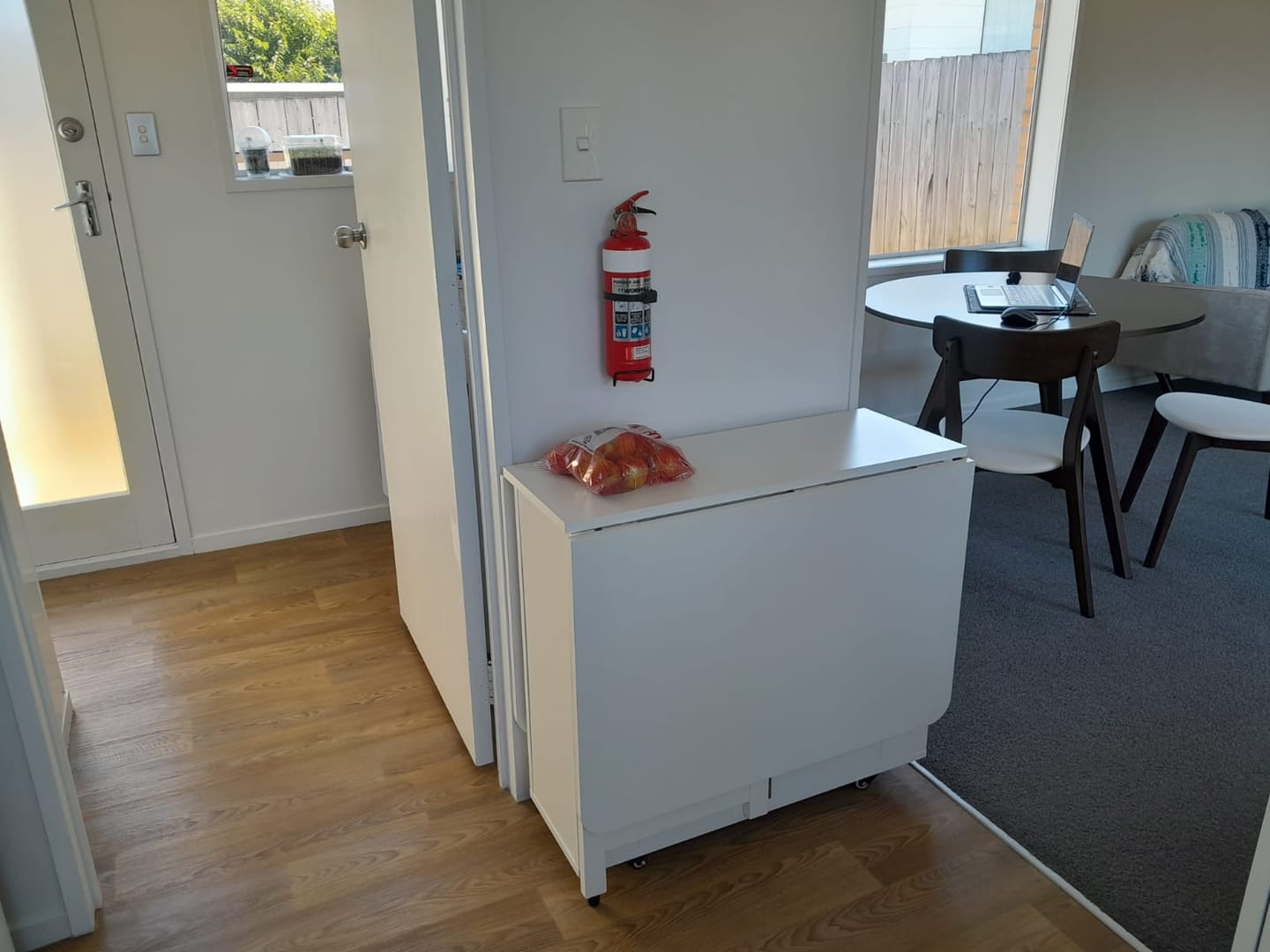 Customer photo review of Lecce Extendable Dining Table White (1.4M)
