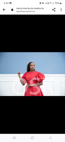 Customer photo review of Olivia Mini Dress RED