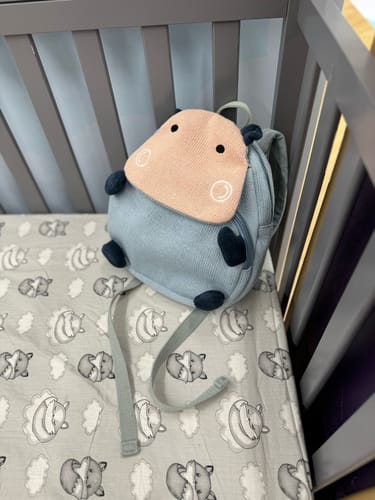 Customer photo review of Poppy The Hippo Toddler Backpack