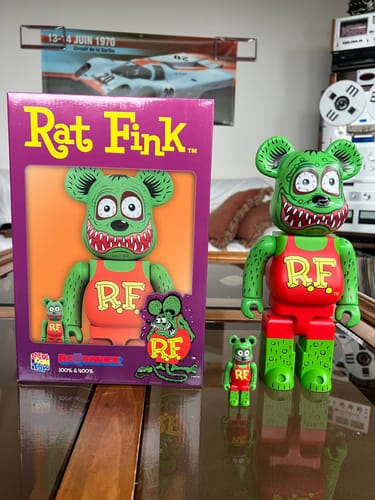 Customer photo review of Ratt Fink 400% + 100% Bearbrick Combo by Medicom